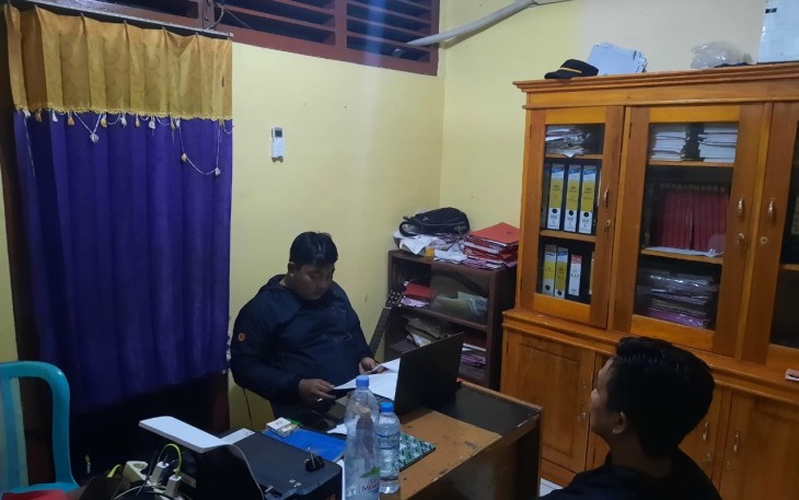 Terduga Pelaku Saat Diamankan di Polsek Talo