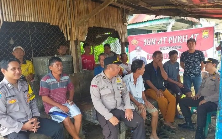 Polsek Teluk Segara Jumat Curhat Bersama SPSI
