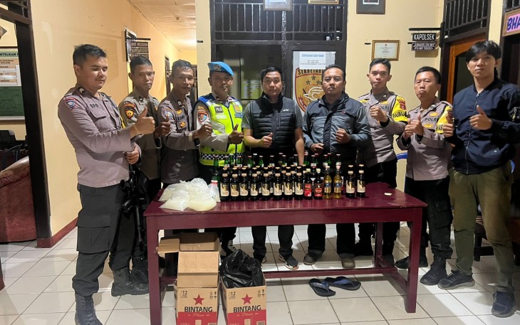 Ops Pekat, Polsek Taba Penanjung Amankan Minuman Keras