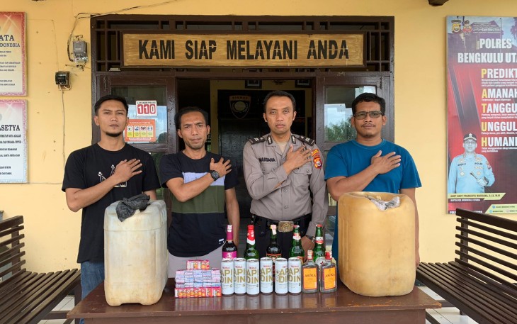 Imbangan Ops Pekat Nala Tahun 2023, Polsek Giri Mulya Amankan Ribuan Petasan dan Minuman Keras 
