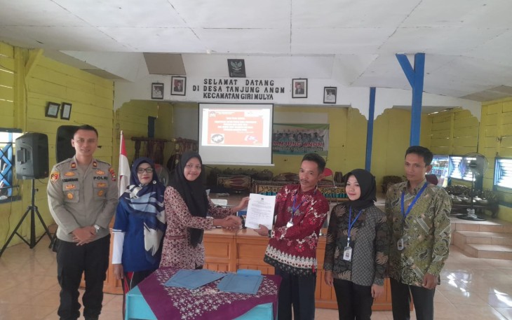 Polsek Giri Mulya Monitoring Rapat Pleno Terbuka Rekapitulasi DPHP Pemilu Tahun 2024 di Wilkumnya 