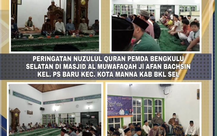 Kapolsek Kota Manna Menghadiri Peringatan Nuzulul Quran 1444 H di Masjid Muwafaqah Mariaffan