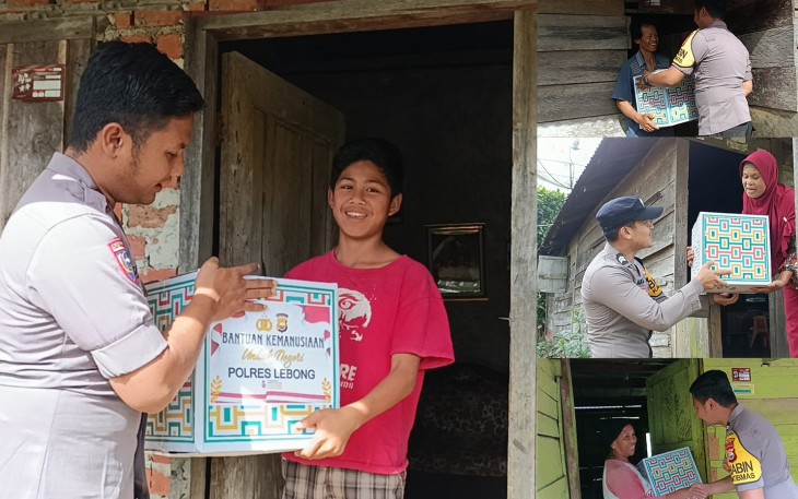 Polsek Rimbo Pengadang  Kembali Salurkan Bansos  