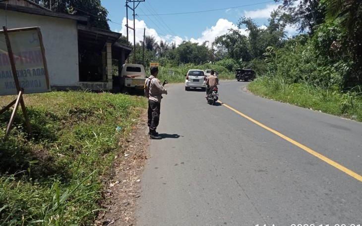 Personel Polsek Padang Ulak Tanding, Patroli Rutin Dijalan Lintas Curup-Lubuklinggau