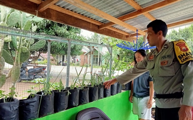  Polsek Lais Dukung Penuh Ketahanan Pangan dan Sambangi Warganya