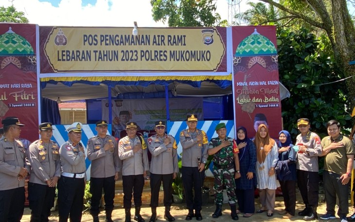 Wakapolda Bengkulu Cek Kesiapan Pos Pengamanan di Wilayah Polsek Mukomuko Selatan  