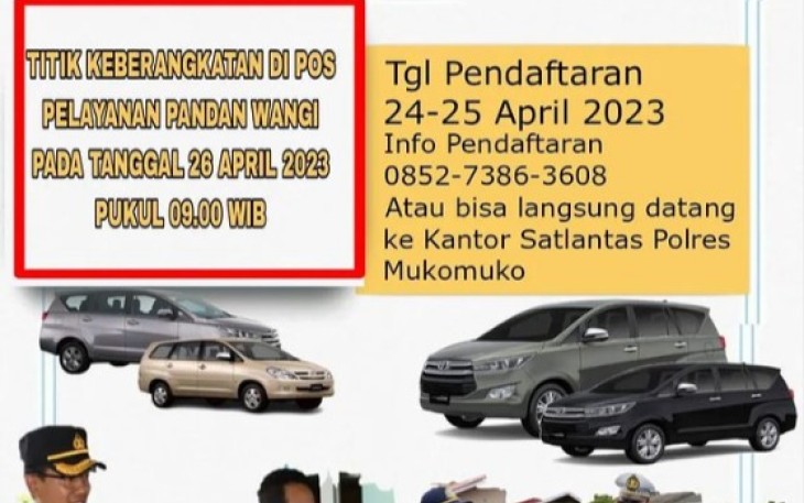 Balik Mudik Gratis ke Kota Bengkulu Difasilitasi Polres Mukomuko, Berikut Infonya