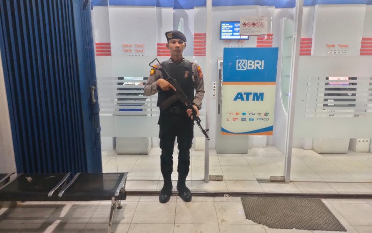 Patroli Objek Vital, Personel Polsek Putri Hijau Sampaikan Pesan Kamtibmas