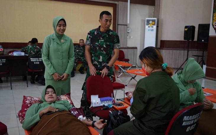 Dandim 1016 Palangka Raya Ikuti Aksi Bakti Sosial Donor Darah 