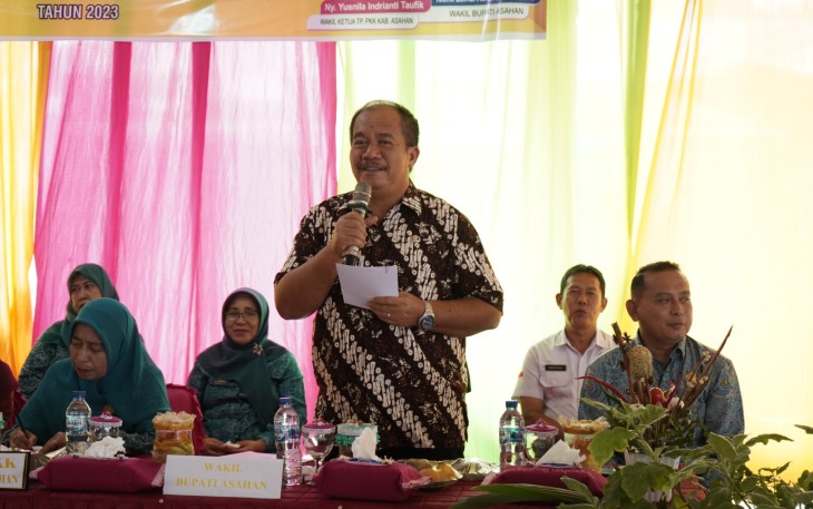 Wabup Asahan Terima Kunjungan Tim Evaluasi TP PKK Provsu di Desa Lubuk Palas