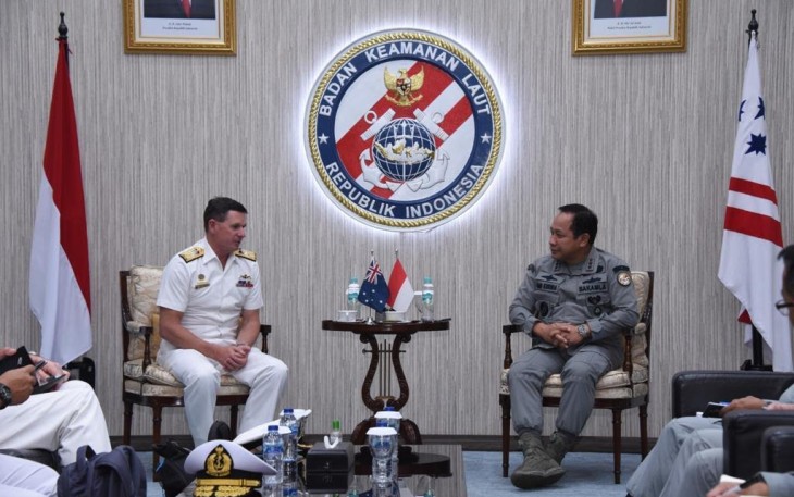 Kepala Bakamla RI saat Terima Kunjungan KSAL Australia