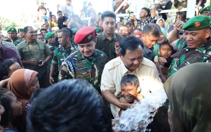 Menhan Prabowo saat berada di Sumbawa