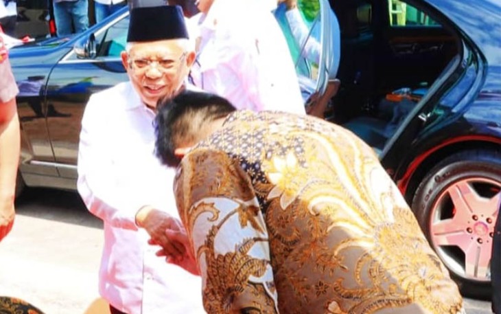 Bupati Bintan Roby Kurniawan SPWK saat jumpa dengan Wapres Ma'ruf Amin 