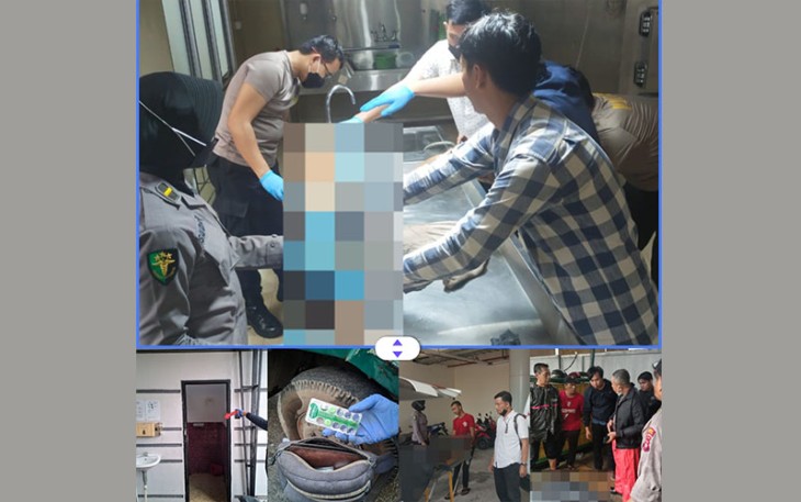 Polisi saat Olah TKP