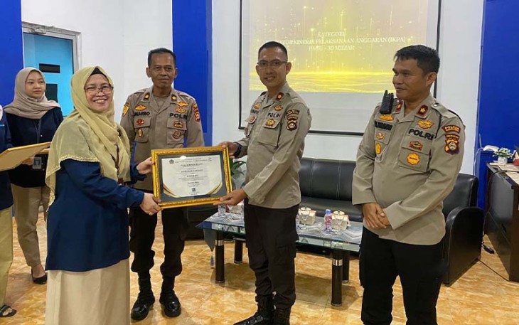 Polres Pagar Alam saat terima Penghargaan Juara II IKPA dari KPPN