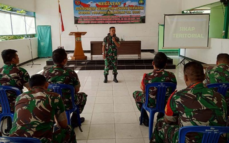 Kodim 1001/HSU-BLG saat Gelar Peningkatan Kemampuan Apkowil