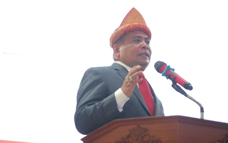 Wakil Menteri Desa, PDT, dan Transmigrasi Paiman Raharjo, Mengikuti dan menjadi pembicara dalam acara Sidang Senat Terbuka Dies Natalis ke-63 Fakultas Ekonomi Universitas Sriwijaya dengan Orasi Ilmiah "Pemanfaatan Sumber Daya Menuju SDGs Desa"  Senin (6/11/2023). Foto: Angga/Kemendes PDTT