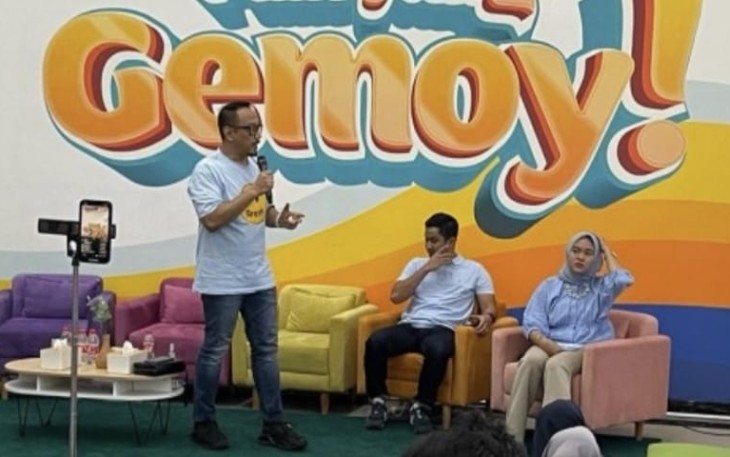 Sejumlah narasumber dalam acara diskusi bertajuk "Menjahit Harapan dan Pesan Gen Z untuk Pemimpin Bangsa ke Depan" yang digelar TKN Fanta di Fanta Headquarters, Jakarta Pusat, Sabtu (9/12/23).