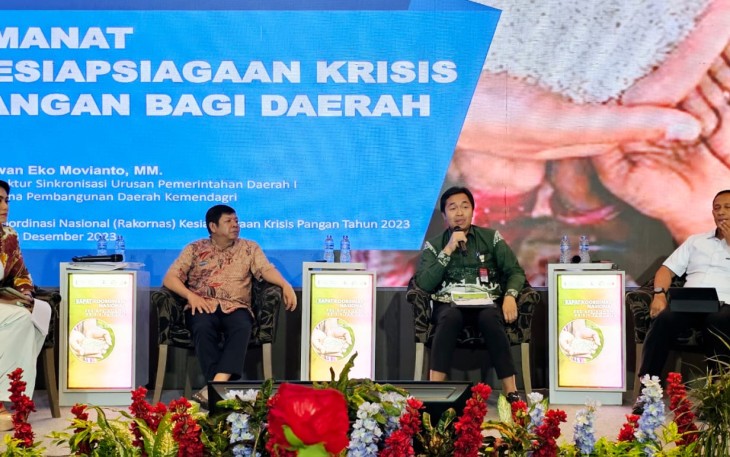 Badan Pangan Nasional menggelar Rapat Koordinasi Nasional Kesiapsiagaan Krisis Pangan di Royal Hotel, Jakarta, pada Rabu, 13 Desember 2023