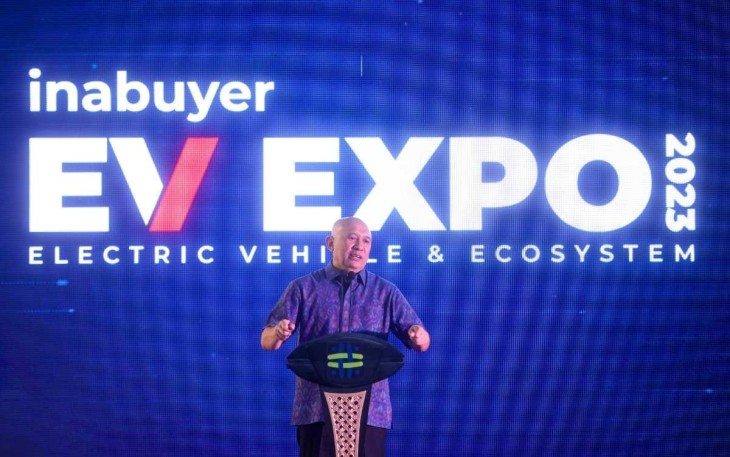 MenKopUKM Teten Masduki dalam Closing Ceremony Inabuyer EV Expo 2023 di Gedung Smesco, Jakarta, Kamis (30/11/2023).