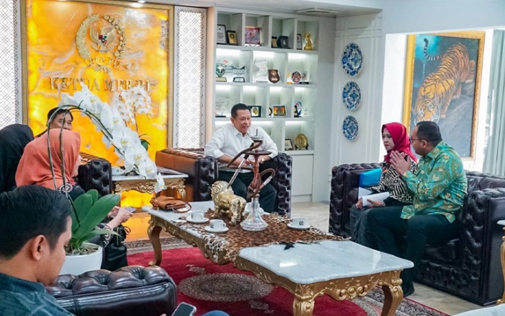 Bamsoet saat menerima panitia Festival Jamu Gendong Nusantara, di Jakarta, Rabu (6/9/23).