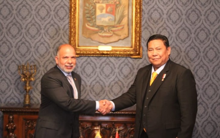 Kepala BNN RI Komjen Pol Prof. Dr. Petrus Reinhard Golose saat bertemu Sunad Venezuela, di Casa Amarilla de Caracas, Venezuela, pada Jumat (22/9).