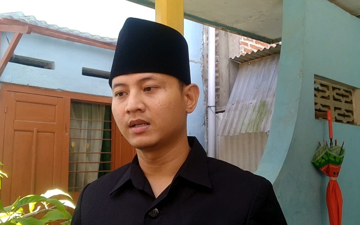 Bupati Trenggalek, Mochamad Nur Arifin, saat dikonfirmasi di rumah duka, Rabu (29/3/2023).