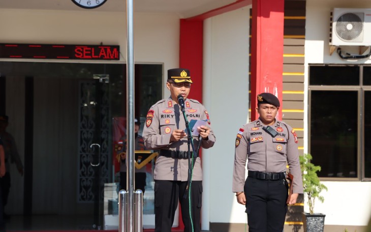 Kapolres Bintan AKBP Riky Iswoyo, S.I.K., M.M  Pimpin Apel Kasatkamling Tingkat Kabupaten