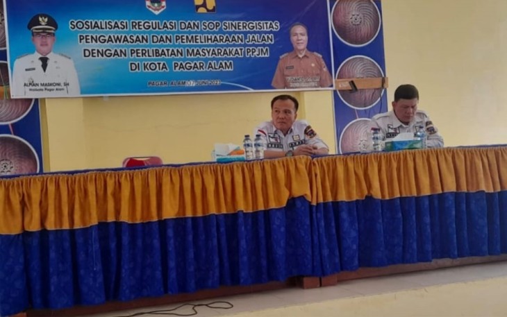 PUPR Kota Pagar Alam Sosialisasikan Peran Masyarakat Dalam Pengawasan Pemeliharaan Jalan 