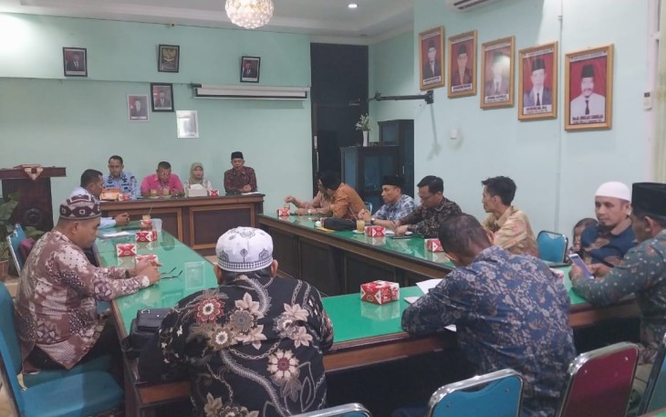  Lapas Kelas III Suliki menggelar rapat teknik pembentukan pengurus Ponpes Lapas di Aula VIP Sarilamak Kemenag 50 Kota.