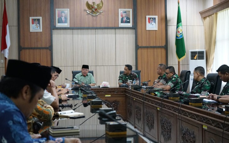 Koordinasi Tim Peninjau Kesiapan Pembentukan dan Pembangunan Kodam Bengkulu dari Mabes AD