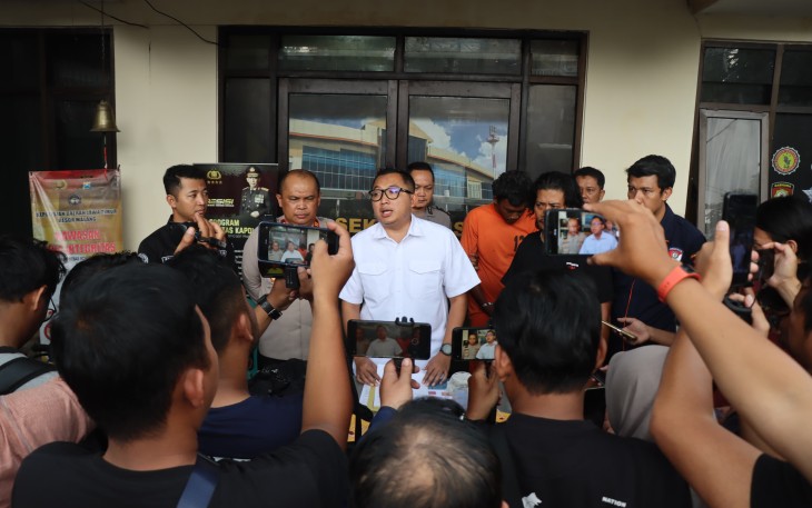 Kasatreskrim Polres Malang, AKP Gandha Syah Hidayat Saat Melakukan Konferensi Pers 