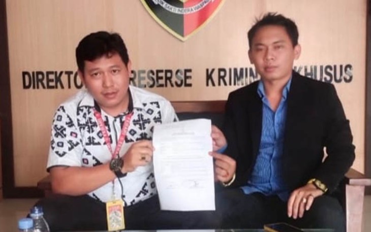 LBH MBP Sidorejo Law saat Adukan Pimpinan Debt Colector ke Direskrimsus Polda Jateng