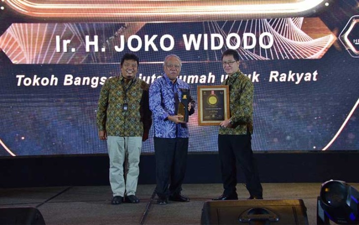 Menteri Pekerjaan Umum dan Perumahan Rakyat (PUPR) Basuki Hadimuljono dalam acara HUT ke- 5 Himpunan Pengembang Permukiman dan Perumahan Rakyat (HIMPERRA) dan Kongres ke-2 HIMPERRA 2023, Kamis malam (7/12/2023).