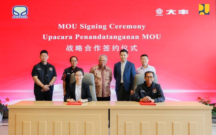 Menteri PUPR Basuki Hadimuljono Hadiri Penandatanganan Kerja Sama PT Brantas Abipraya dan Zhejiang Dafeng Industries