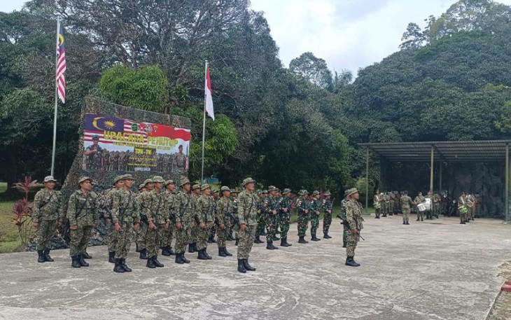 Upacara Penutupan Patroli Terkoordinasi Antara Satgas Yonarmed 19/105 Trk Bogani Dengan TDM.