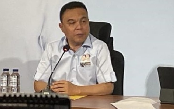 Ketua Koordinator Strategis TKN Prabowo-Gibran, Sufmi Dasco Ahmad, saat konferensi pers di Media Center TKN Prabowo-Gibran, Jakarta Selatan, Kamis (30/11/23)