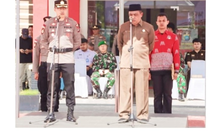 Polres Bintan dan Pemkab Pimpin Apel Deklarasi Pencegahan Karhutla