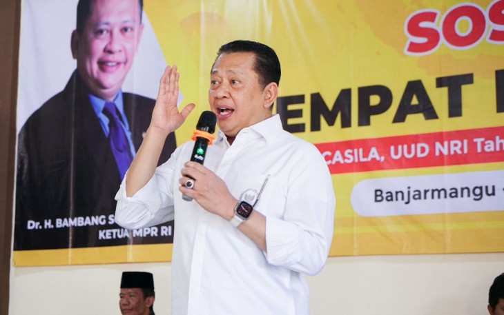 Bamsoet dalam Sosialisasi Empat Pilar MPR RI di delapan kecamatan di Kabupaten Banjarnegara, Rabu (13/12/2023)