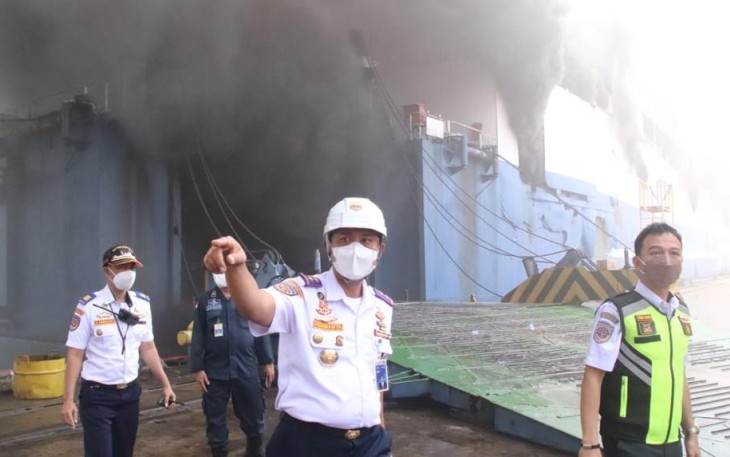 Pasca insiden Kebakaran KM. Mutiara Berkah 1 di Dermaga Indah Kiat Pulp and Paper