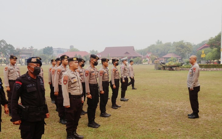 Polda Kalteng Kerahkan Personel Tanggulangi Kebakaran Lahan di Tumbang Nusa