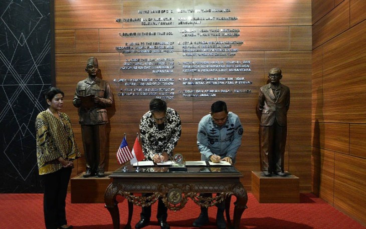 Bakamla RI dan INL saat Tandatangani Work Plan on Maritime Cooperation