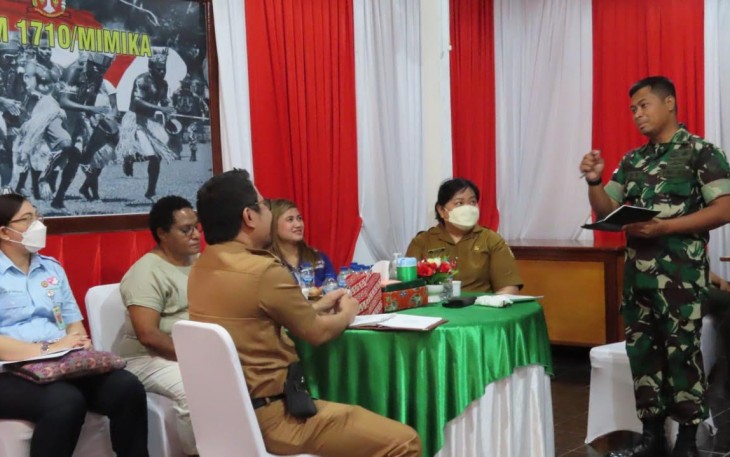 Kodim Mimika saat Gelar Rapat Teknis Dalam Rangka Giat Baksos yang Akan Digelar PPAD