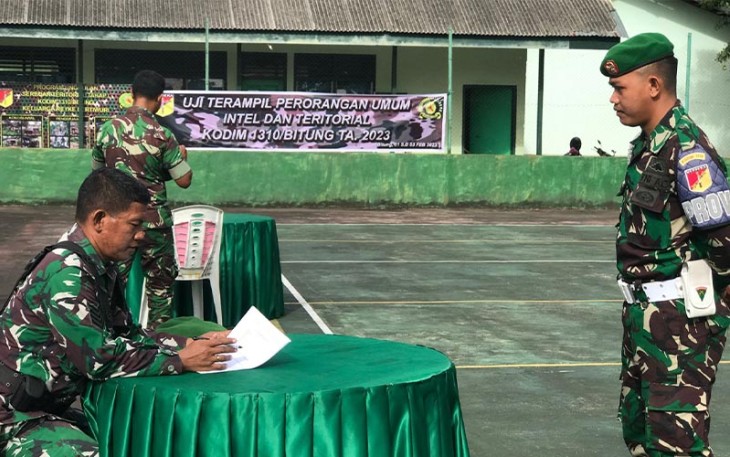 Kodim 1310/Bitung Gelar UTP Umum Intel dan Teritorial T.a 2023