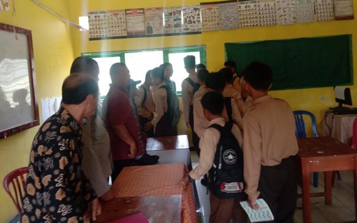 Polsek Talang Empat saat Mediasi Kasus Perkelahian Antar Siswa