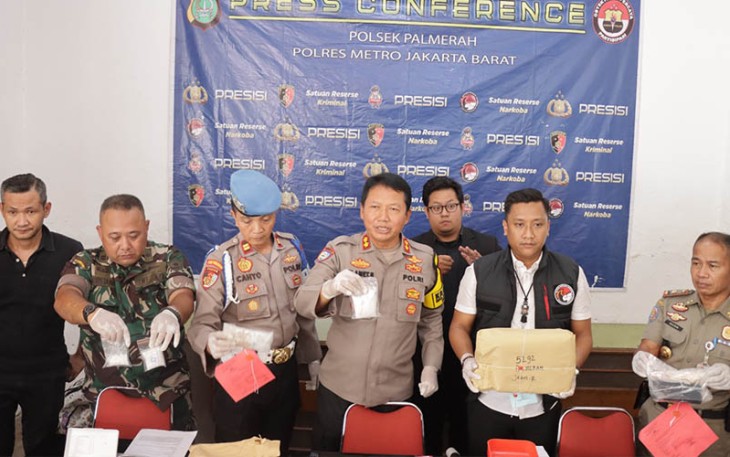 Polsek Palmerah Berhasil Sita 1,1 Kg Ganja dan 2 Ons 3 Gram Sabu