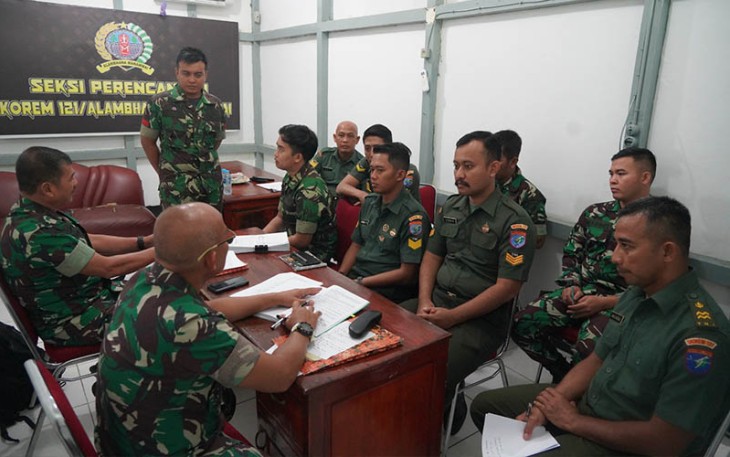Korem 121/ABW Terima Tim Verifikasi dari Kodam XII/TPR