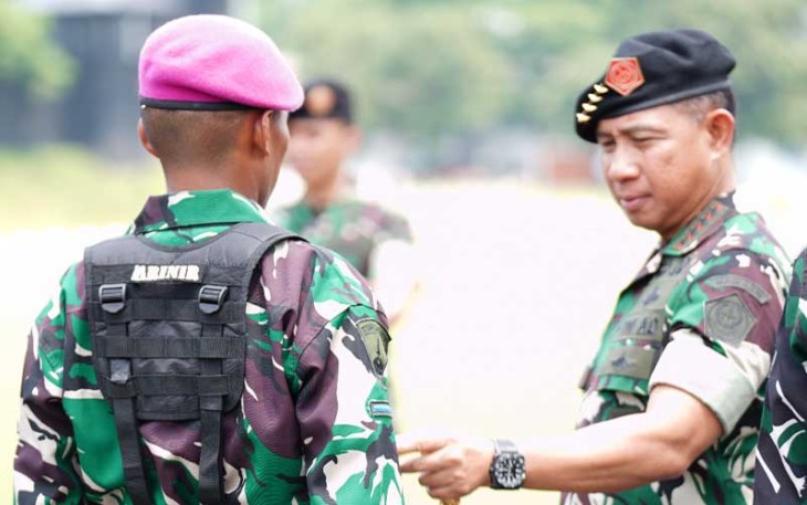 Panglima TNI saat Cek Kesiapan Pasukan Elit TNI AL di Cilandak