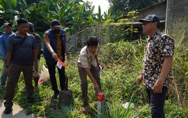 Pematokan Tanah milik TNI