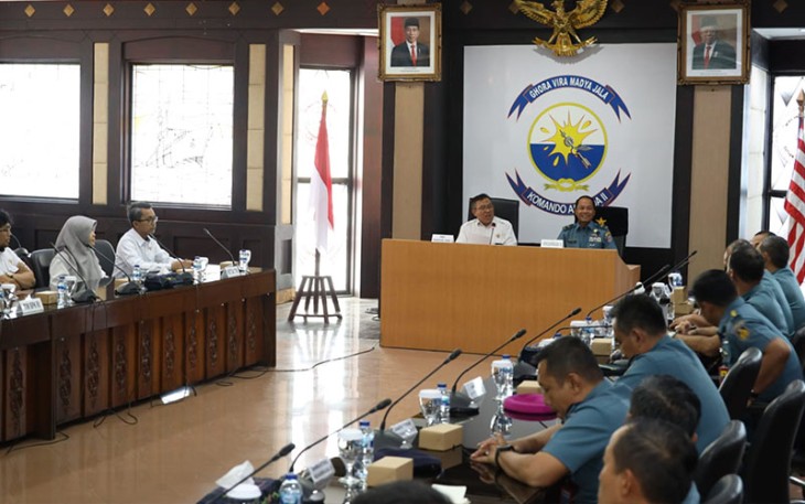 Entry Meeting Pemeriksaan PDTT atas Manajemen Alpalhankam pada UO TNI AL yang digelar di Gedung Candrasa, Koarmada 2, Ujung Surabaya (6/9/2023).